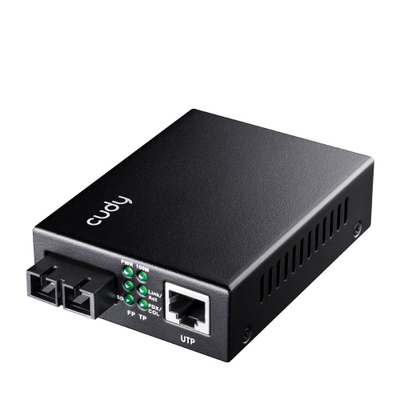 Media konvertues fibër Cudy MC100GSA-20, Gigabit, single-mode SC, i zi
