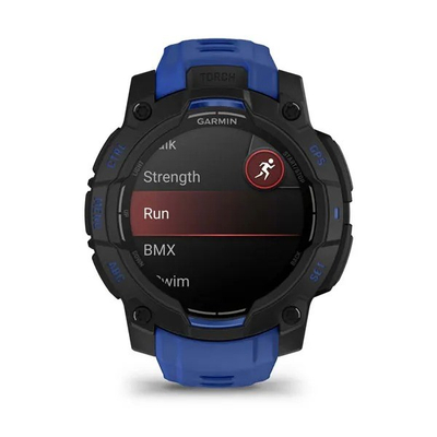 Ora sportive Garmin Instinct 3 Limited Edition, 45mm, AMOLED, bolt blue black