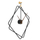 Orë muri MPM E04.4478.90, 60cm, metal moderne, e zezë