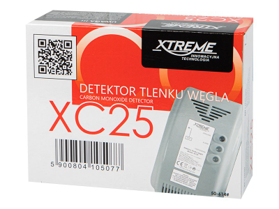 Detektor monoksidi karboni Xtreme XC25, sensor elektronik, 230 V, i bardhë