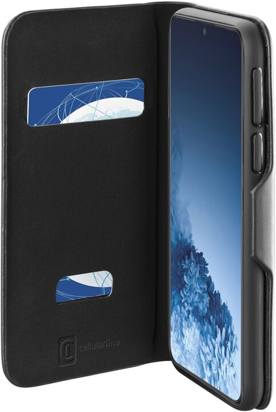 Mbështjellëse me kapak Cellularline për Samsung Galaxy S21, e zezë