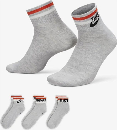 Çorape Nike Everyday Essential DX5080 050, set me 3 palë, prerje e ulët, gri