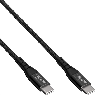 Kabllo USB InLine USB C në USB C, 2m, 100W, e zezë