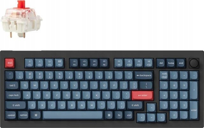 Mеханичка тастатура Keychron V5 Max, безжична, RGB, Gateron Jupiter Red, црна