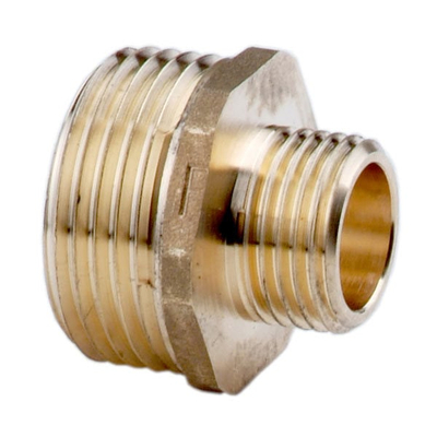 Fiting bronzi Ferro Reducing Nipple, 1" x 1/2", ngjyrë bronzi