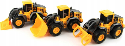 Set lodrash kamiona ndërtimi, 3 copë, friction drive, të verdhë