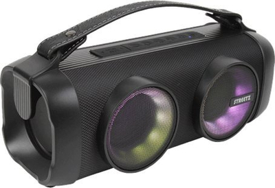 Altoparlant Bluetooth STREETZ CMB-100, portativ, i qëndrueshëm ndaj spërkatjeve, i zi