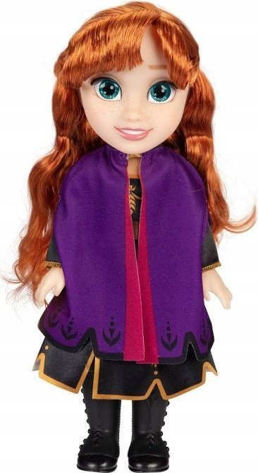 Kukull Disney Frozen 2 Anna Adventure, 35cm, me mantel udhëtimi, shumëngjyrëshe