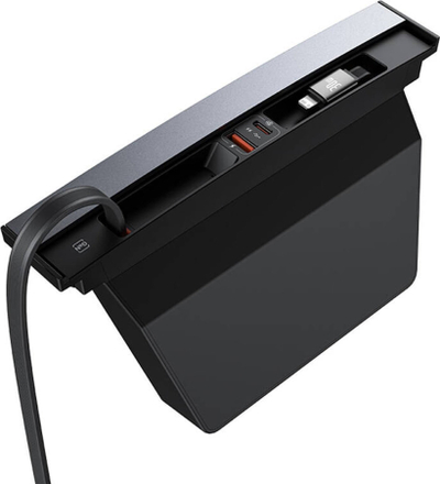Хаб Baseus T Space со кабел USB C во Lightning за Tesla, 48W, црн