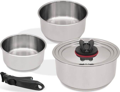 Set tenxheresh Maestro MR3531-5, 3 copë, inoks, argjendtë