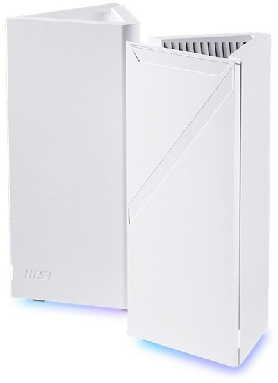 Рутер меш MSI Roamii BE Pro, WiFi 7 три-банд, сет 2 парчиња, бел
