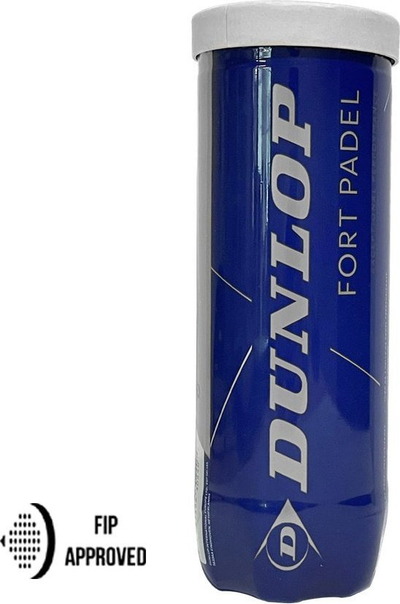 Topa padeli Dunlop Fort Padel, kanoçe me 3 topa, miratim FIP, ngjyrë e verdhë