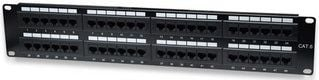 Patch панел Intellinet Cat6 UTP, 48 порти, 2U, црн