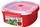 Сад за готвење на пареа за микробранова Sistema Microwave Steamer, пластичен, црвен