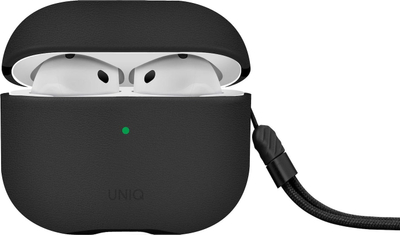 Çantë dhe kapak mbrojtës Uniq Lyden DS, për AirPods 4, set 2 në 1, e zezë