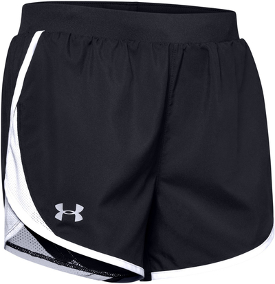 Pantallona të shkurtra vrapimi Under Armour Fly By 2.0 për femra, të zeza