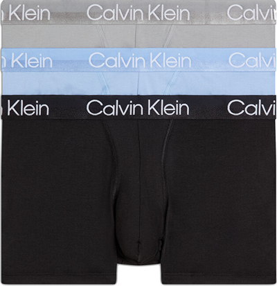 Mbathje për meshkuj Calvin Klein, 3 copë, të zeza/kaltra/hirta