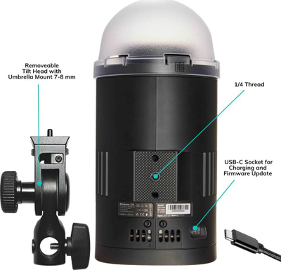Set drita LED Elinchrom LED 100 C Dual Kit, RGB, të vogla, e zezë