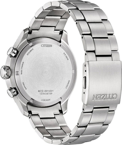 Orë dore Citizen CA0810-88E, kronograf, titan, argjendtë
