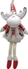 Lodër dekorative SASKA GARDEN Christmas Reindeer, 55cm, pelush, e kuqe e bardhë
