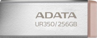 USB flash ADATA UR350, 256GB, USB 3.2, metalik argjendtë