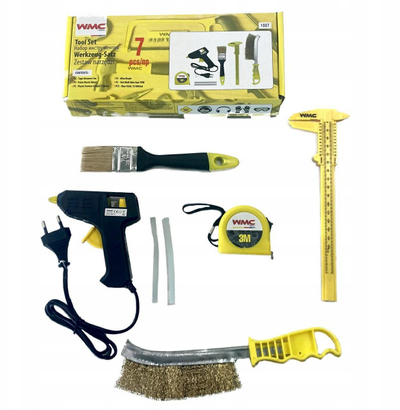 Set veglash WMC, kaliper matës, metër 3 m, 7 copë