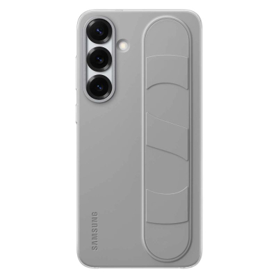 Mbulesë telefoni Samsung Standing Grip Case Galaxy S25, me dorezë mbajtëse, gri