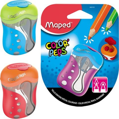 Mprehëse lapsash Maped ColorPeps Sharpener 043110, me kontenier, set 25 copë