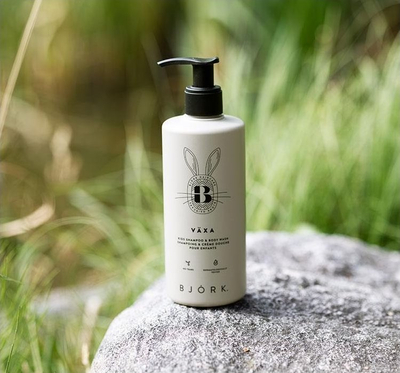 Шампон и гел за туширање за деца Bjork Vaxa, 2 во 1, 300 ml