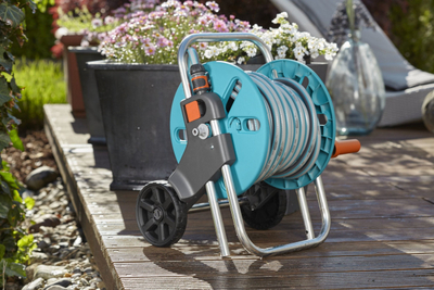 Karrocë zorresh uji Gardena CleverRoll S, 20m, Ø12.5mm, gri-kaltërosh