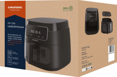 Фритеза на воздух Grundig FRY 7320, 7.6L, 1900W, црна