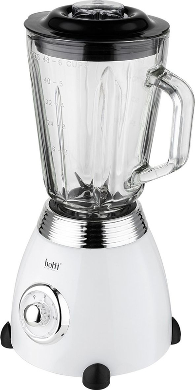 Mikser blender Botti Stoowy Line, enë qelqi 1.5L, funksion puls, i bardhë