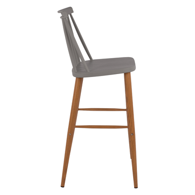 Stol bari Vanessa HM8459.10, 43x49x107 cm, ulëse 75 cm, gri
