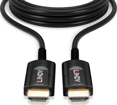 Kabllo HDMI Lindy Fibre Optic Hybrid, 10m, Ultra High Speed 8K, e zezë