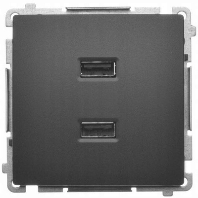 Karikues muri Kontakt Simon Basic BMC2USB.01, 2 x USB, 2.1A 5V, i zi