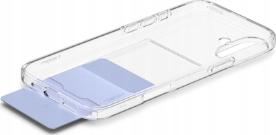 Mbështjellës telefoni Spigen Crystal Slot për iPhone 16, mbajtëse karte, transparent