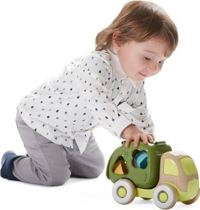 Lodër kamion riciklimi Early Learning Centre, me forma, plastikë dhe dru, me ngjyra nga të gjitha