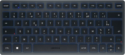 Tastierë wireless CHERRY KW 7100 MINI BT, Bluetooth, AZERTY frëngjisht, blu