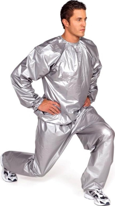 Kostum sauna MASTER Overall Exercise Suit, madhësia L, argjendtë