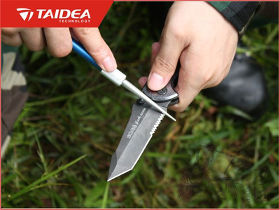 Mprehës thikash Taidea T0905D, me gur diamanti 360 grit, i vogël për me marrë me vete, blu