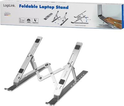 Mbajtëse laptopi LogiLink AA0134, 10–16", alumini, argjendtë