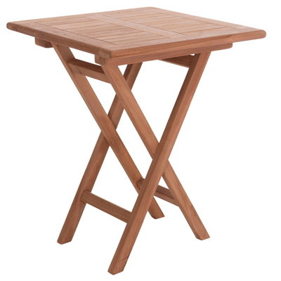 Tavolinë palosëse oborri Eris HM18118, dru teak, 60x60x75 cm, ngjyrë natyrale