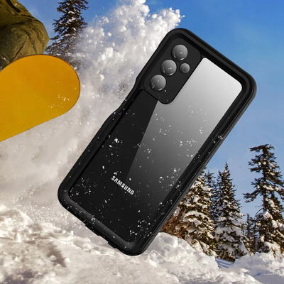 Kuti mbrojtëse ujërezistuese IP68 me rrip dore për Samsung Galaxy A25 5G, mbulim 360°, e zezë