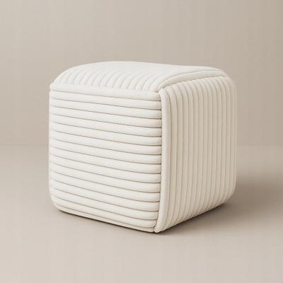 Pouf Mondex Wiki, 43x43x38 cm, krem