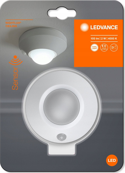 Llambë tavani LED Ledvance Nightlux Ceiling me sensor lëvizjeje, dritë e bardhë 4000K