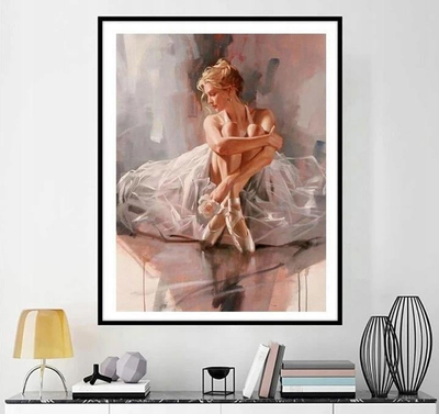 Set mozaiku me diamant Norimpex Diamond Mosaic Ballerina 1005274, kanavacë për zbukurim, për kalamaj dhe të rritur, me shumë ngjyra
