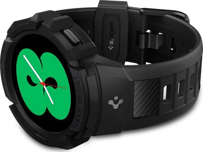Mbrojtëse ore me rrip Spigen Rugged Armor Pro për Samsung Galaxy Watch 5 4 44mm, charcoal gray