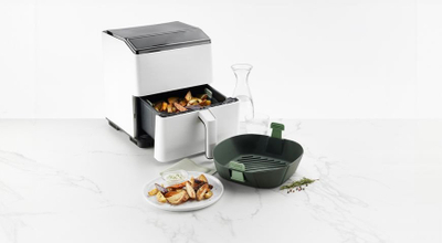 Кошница за фритеза со топол воздух Lekue Air Fryer Basket XL, силикон, 5 6.5L, сива