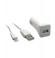 Karikues makine Golf C1SET për iPhone, USB me kabllo Lightning, i bardhë