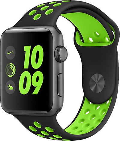 Rrip për orë të mençur Wotchi Apple, i zi/gjelbër, 42/44 mm